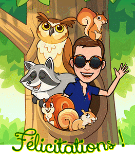 Gif animé félicitations animaux